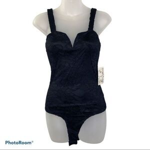 Vine and Valley Black Lace Tank Bodysuit Size S
